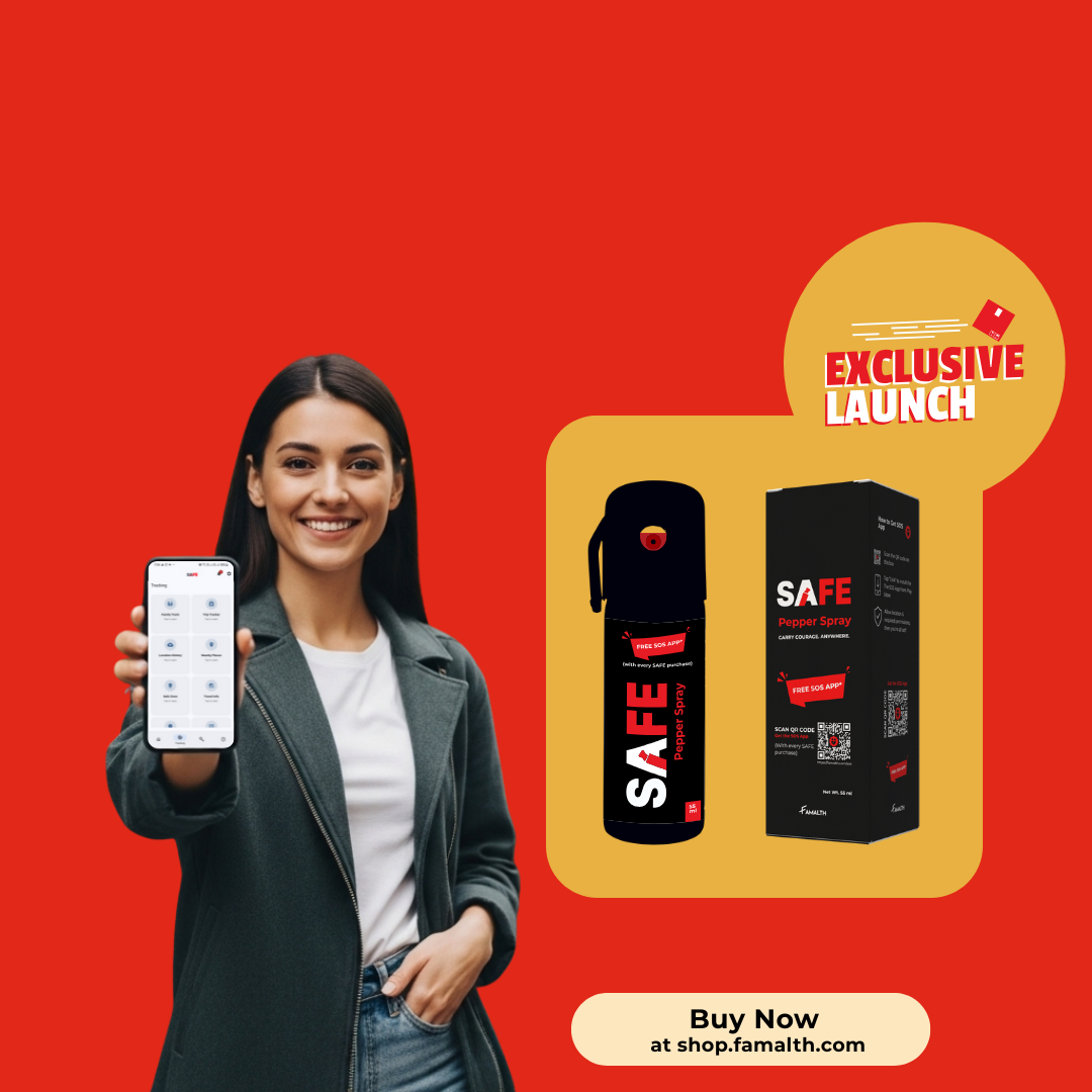 Launched SAFE Pepper Spray with Free Famalth SOS App