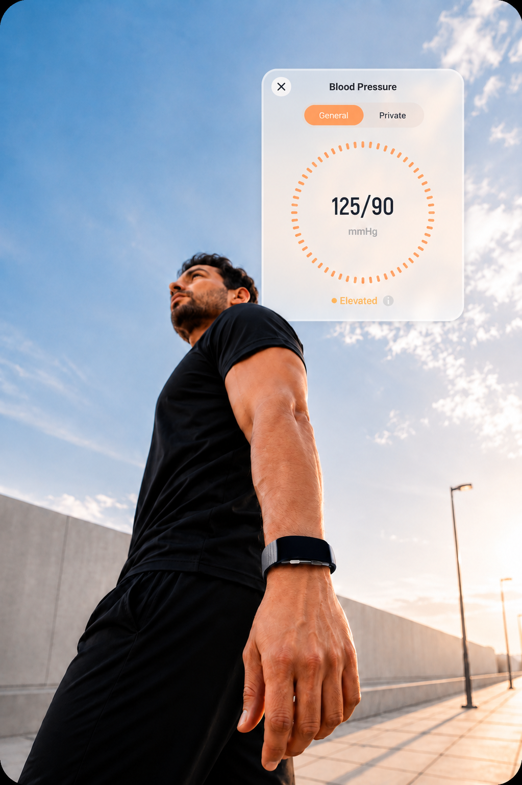 Track your physical activity, BP, heart rate, and calorie burn with VITRO FITBAND S