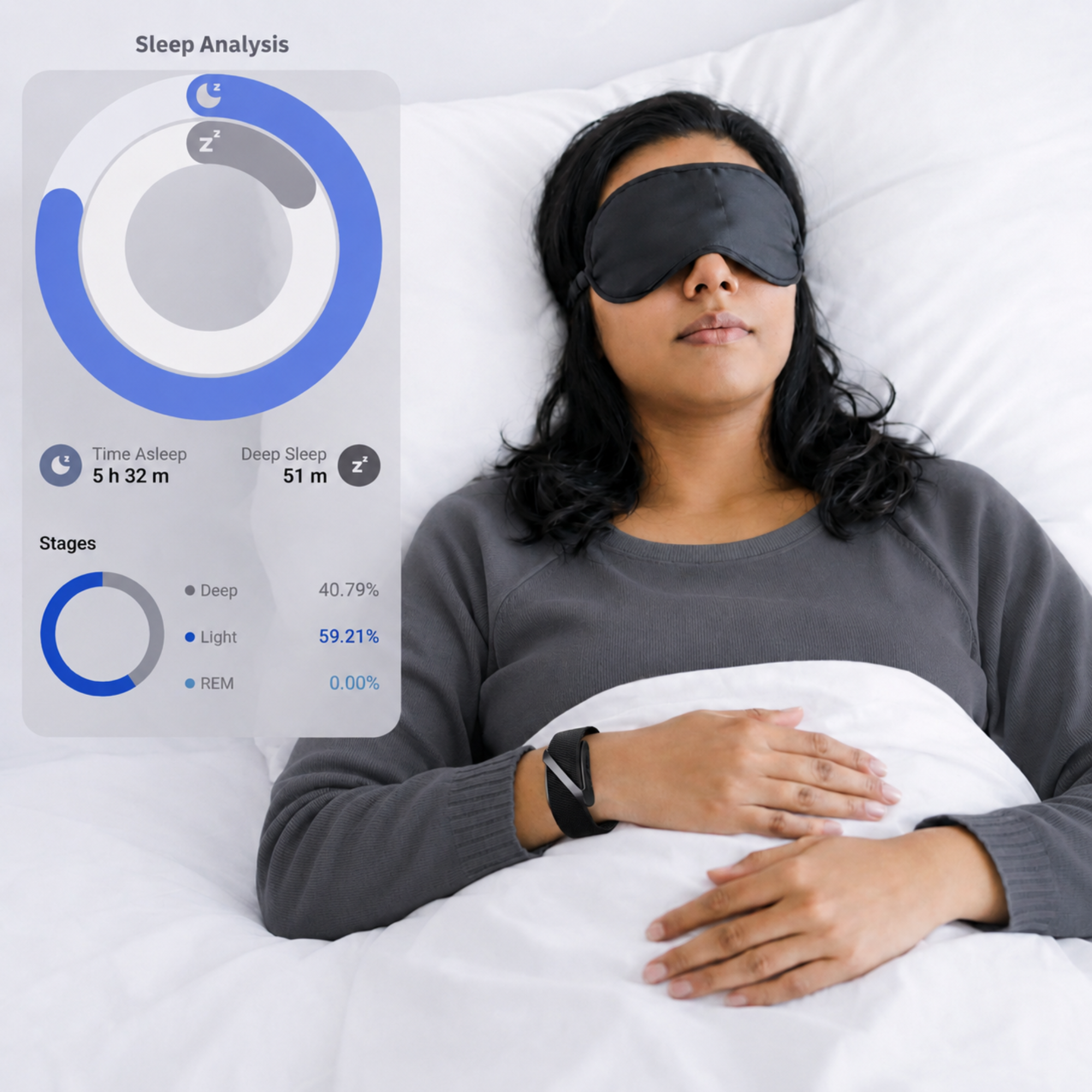 On Famalth VANTA FITBAND S, get deep sleep insights with scientific sleep analysis.