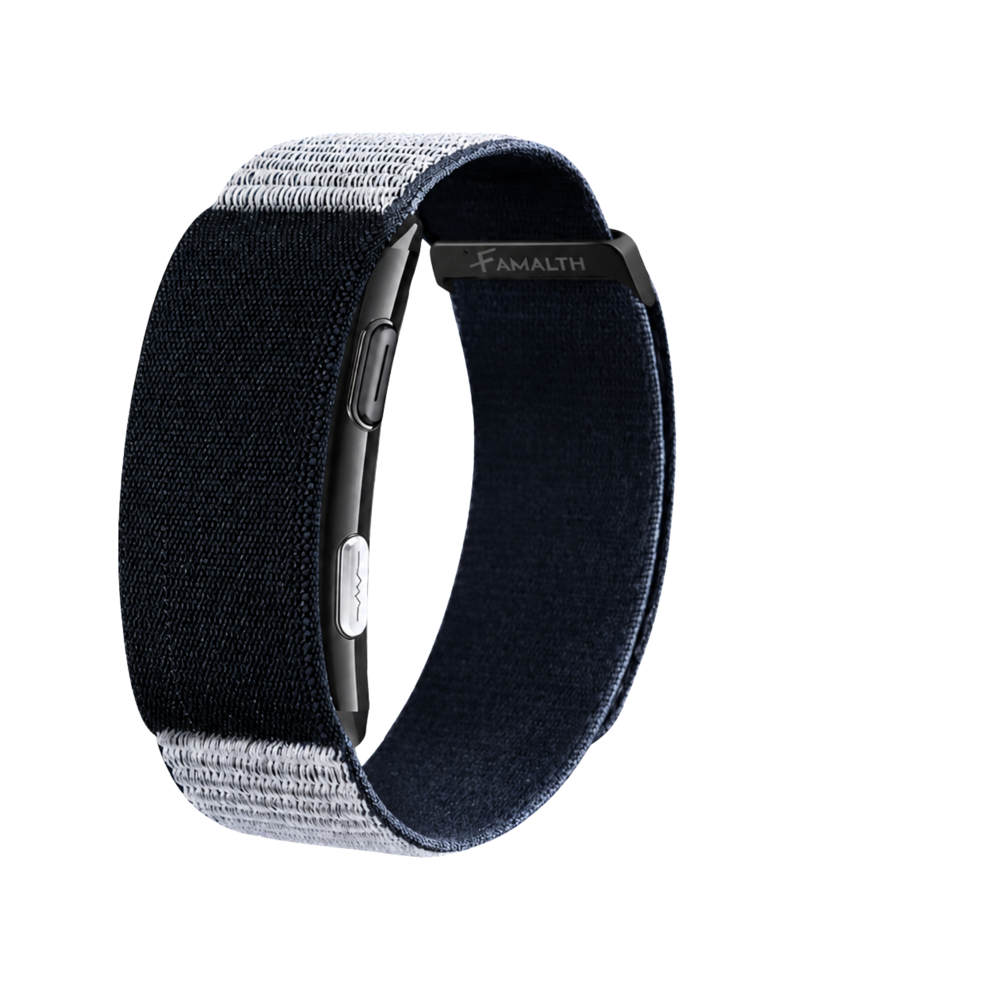 Famalth VITRO FITBAND in black color edition with screenless smart health monitoring