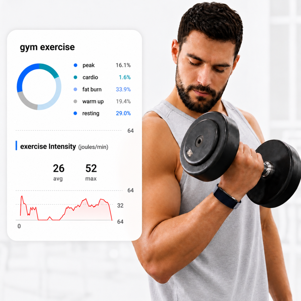 VITRO FITBAND to track your physical exercise, gym performance, calorie burn and health monitoring.