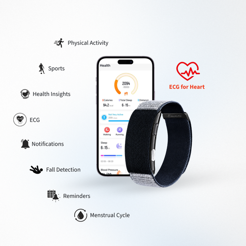 Screenless Famalth VITRO FITBAND with app for health monitoring features