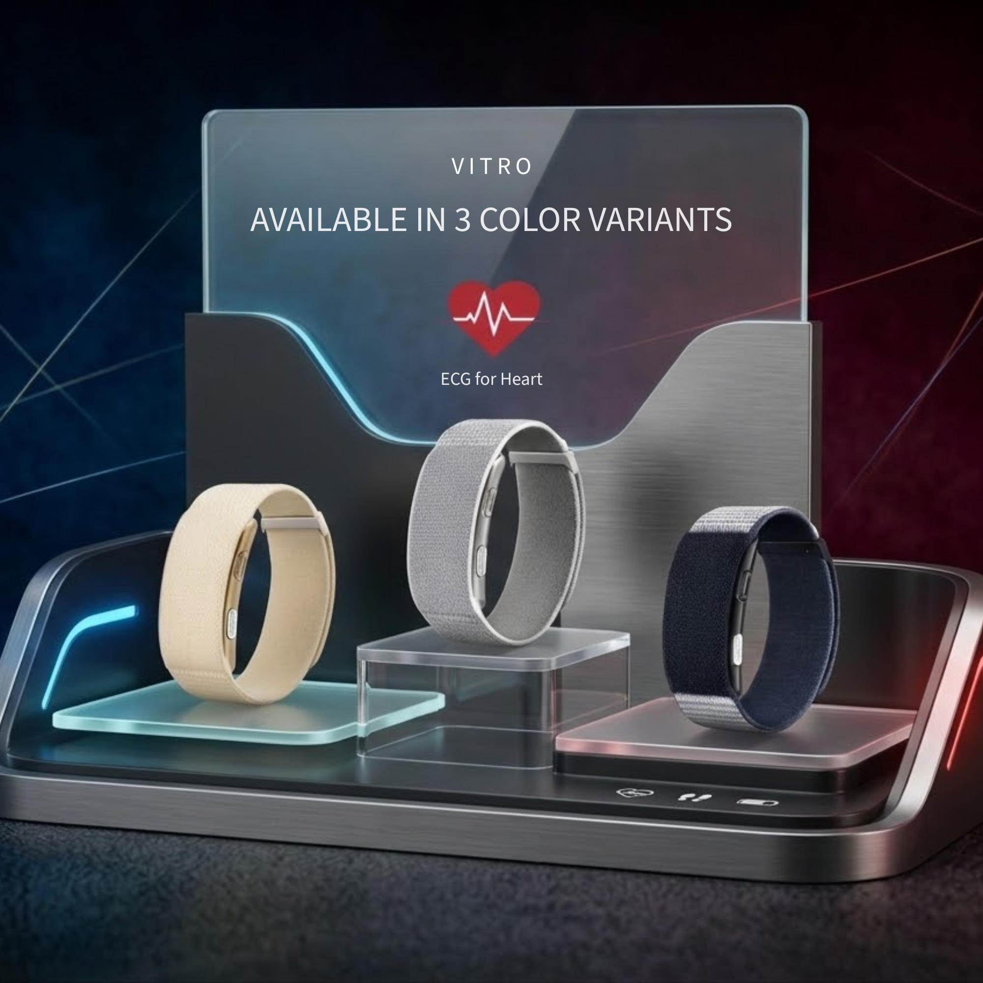 VITRO FITBAND available in 3 color variants