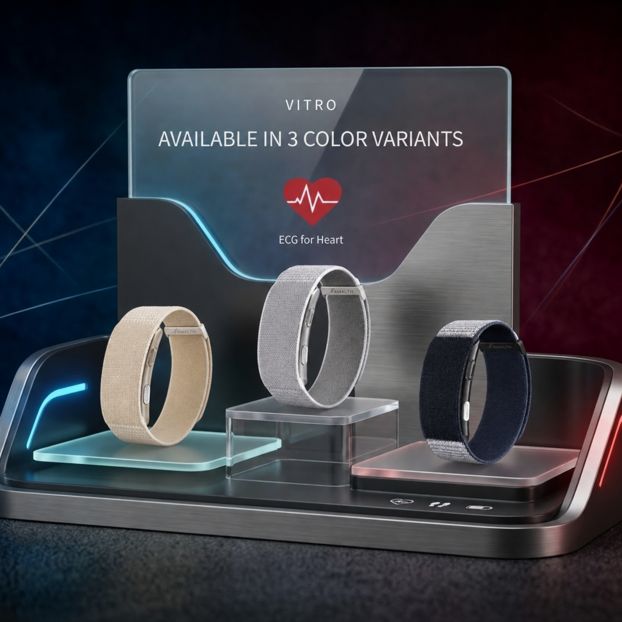 VITRO FITBAND available in 3 color variants