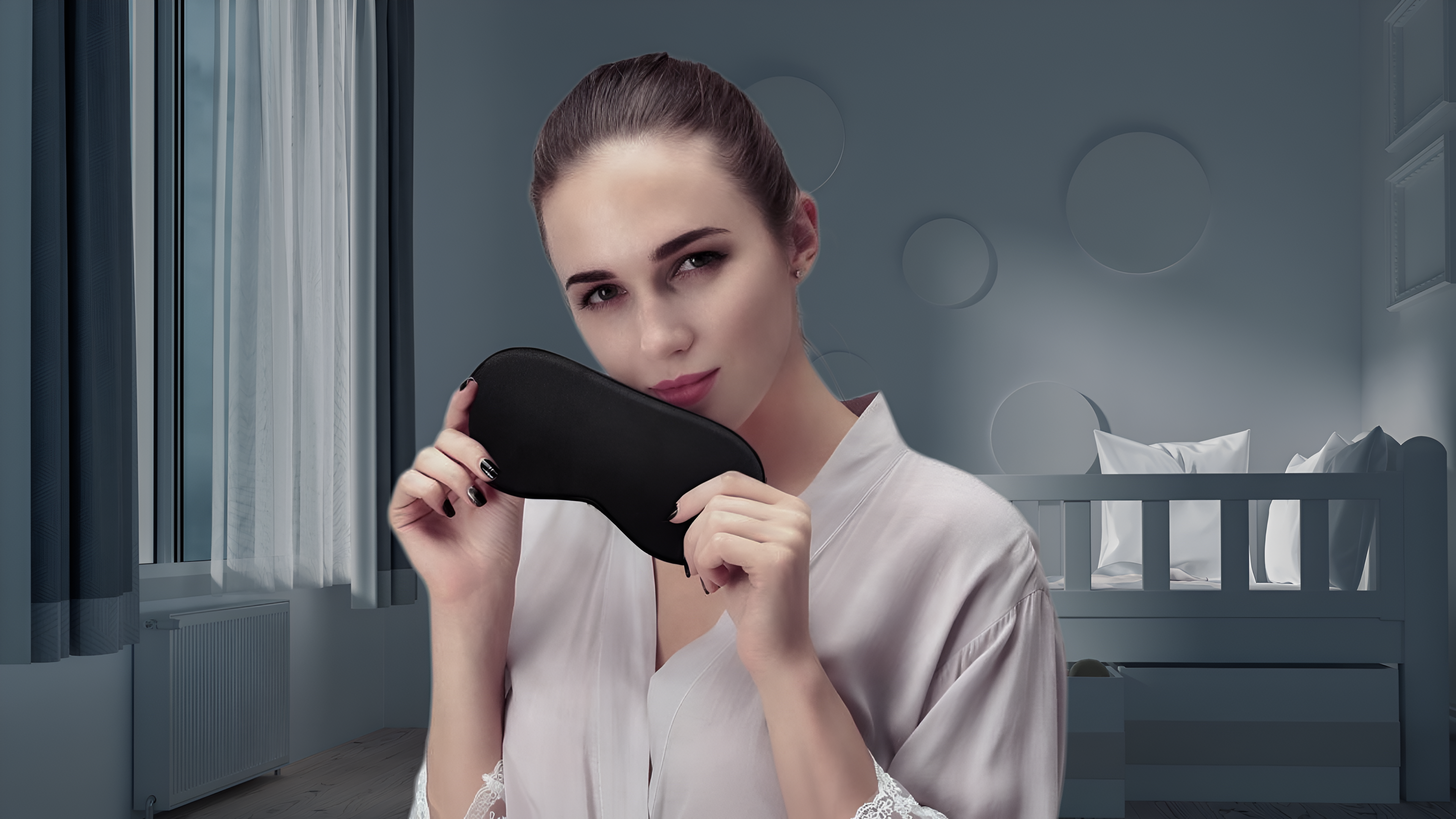 black eye mask for warm and calm sleep