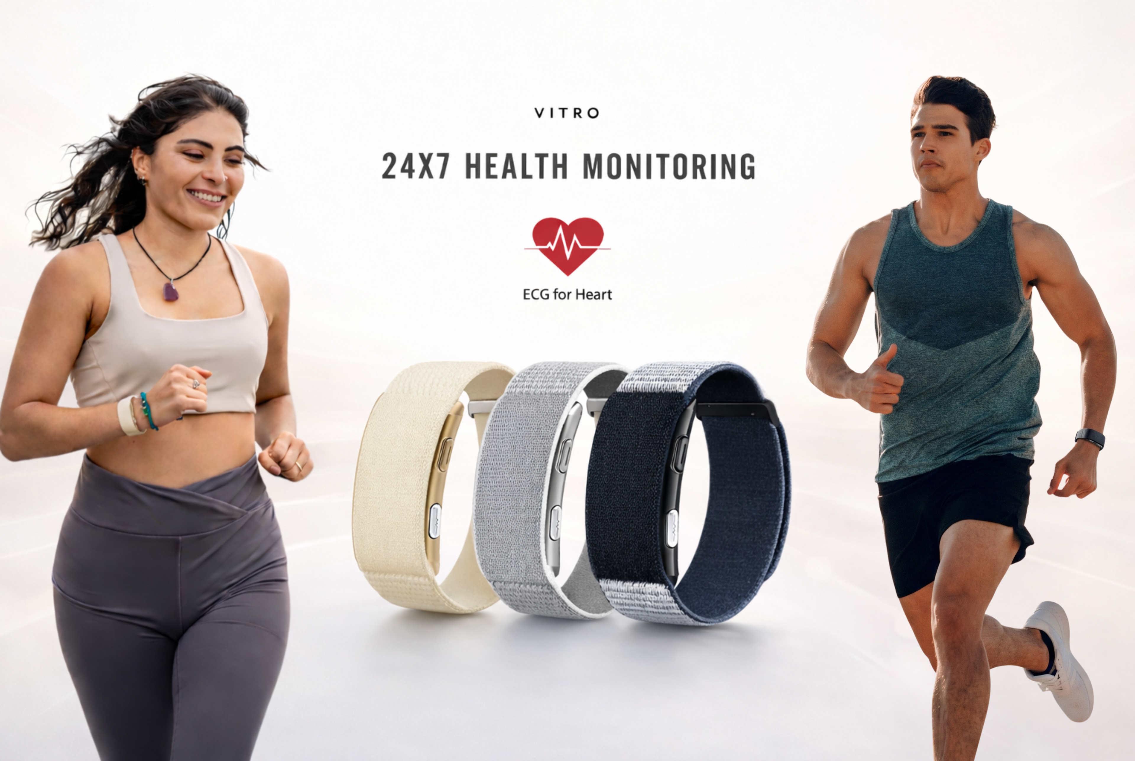 VITRO FITBAND S with ECG for health monitoring and physical tracking