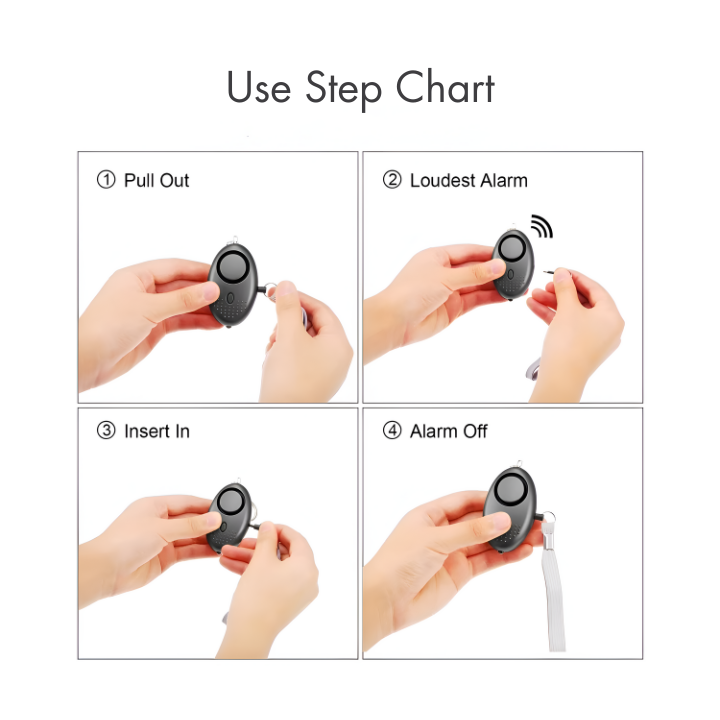 Self Defence Alarm Keychain - 140 dB Emergency Siren